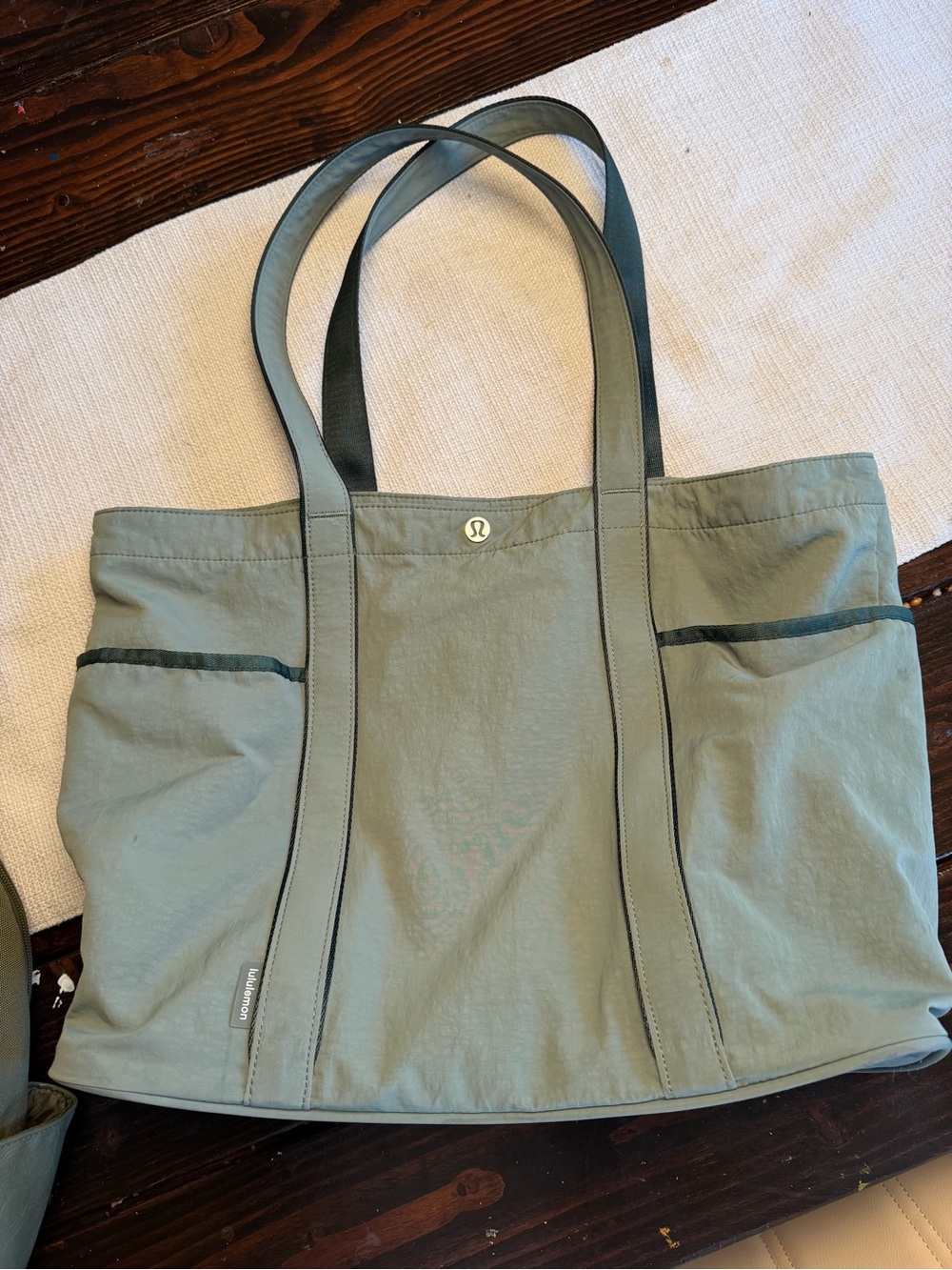 lululemon athletica Sage Green Tote with Dual Straps